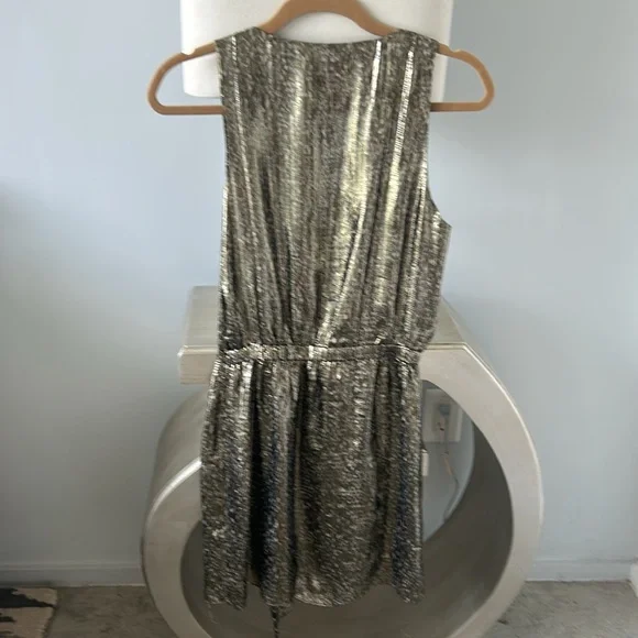 NWT Ramy Brook Printed metallic Gabriella Dress Size Small - Picture 8 of 10